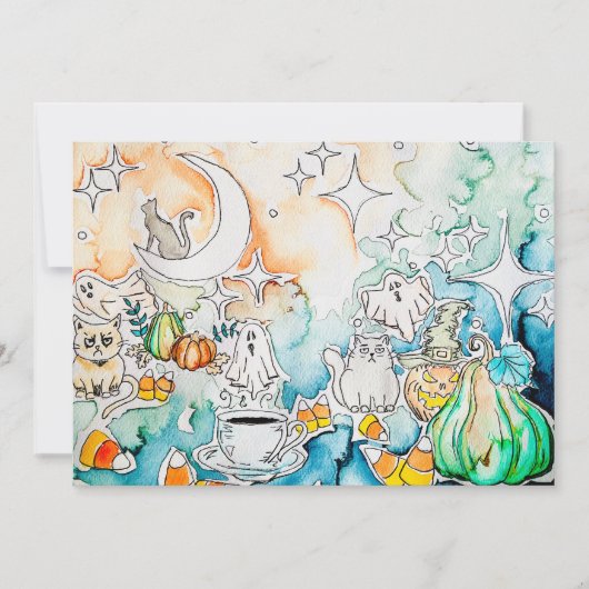 ハロウィンねこアート シーズンカード (正面)