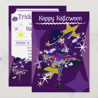 ハロウィンねこ魔女の招待状 シーズンカード
