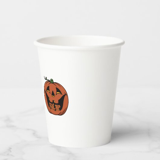 ハロウィンのあったかデザイン 紙コップ (正面)