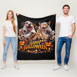 ハロウィンのあったかフリース フリースブランケット