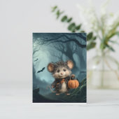ハロウィンのいたずらっ子ネズミ ポストカード (スタンド正面)