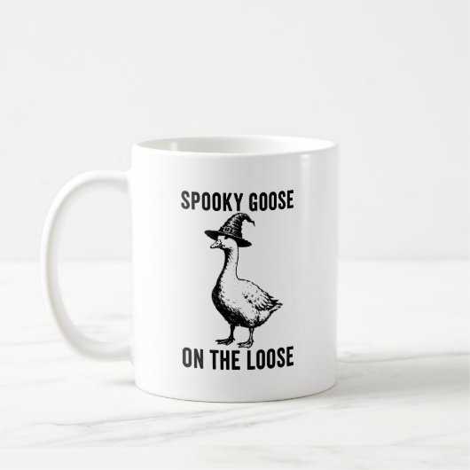 ハロウィンのいたずらガチョウ コーヒーマグカップ (左)