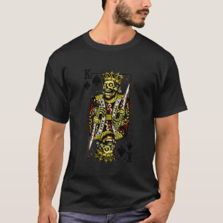 ハロウィンのおそろいカップル プレイカード ゾンビキング Tシャツ