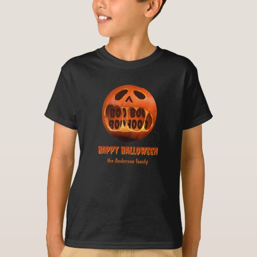 ハロウィンのおばけかぼちゃ一家Tシャツ Tシャツ (正面)