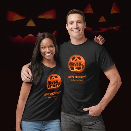 ハロウィンのおばけかぼちゃ一家Tシャツ Tシャツ