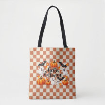ハロウィンのおばけとかぼちゃのトートバッグ