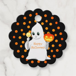 ハロウィンのおばけとかぼちゃ フェイバータグ