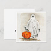 ハロウィンのおばけのカード シーズンカード (正面/裏面)