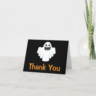 ハロウィンのおばけのスパイシーなお礼カード サンキューカード