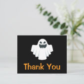 ハロウィンのおばけの感謝カード サンキューカード (スタンド正面)