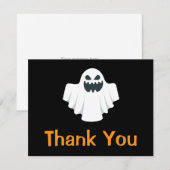 ハロウィンのおばけの感謝カード サンキューカード (正面/裏面)