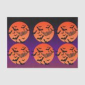 ハロウィンのおばけの月とコウモリの薄葉紙 薄葉紙 (正面)