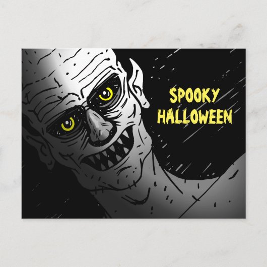 ハロウィンのおばけの絵はがき シーズンポストカード (正面)