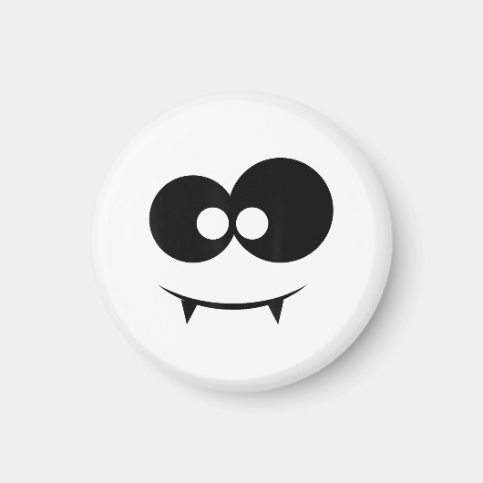 ハロウィンのおばけの顔 マグネット (正面)