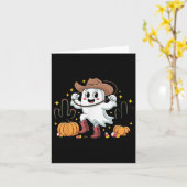 ハロウィンのおばけカウボーイ 幽霊 西部劇 スプー用 カード (黄色い花)