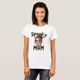 ハロウィンのおばけママ 魔女ママ Tシャツ