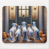 ハロウィンのおばけ犬 マウスパッド (正面)