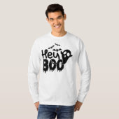 ハロウィンのおふざけ「ヘイ・ブー」 Tシャツ (正面フル)
