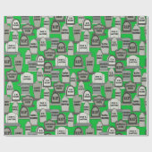 ハロウィンのおもしろいな墓石 ラッピングペーパー (フラット)