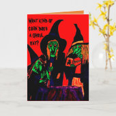 ハロウィンのおもしろいな悪鬼の冗談カード カード (黄色い花)