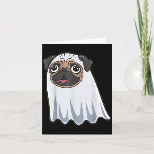 ハロウィンのおもしろい犬 カード (正面)