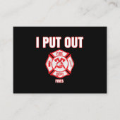 ハロウィンのおもしろい衣装を着た消防士 名刺 (正面)