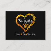 ハロウィンのおもしろい衣装を着た消防士 名刺 (裏面)