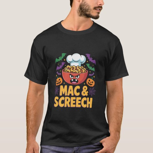 ハロウィンのおもしろマックと悲鳴のユーモア Tシャツ (正面)