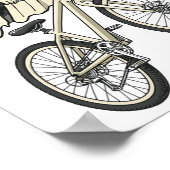 ハロウィンのお化けが自転車で山を駆ける ポスター (角)
