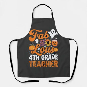 ハロウィンのお化けだらけの小学4年生の先生 エプロン