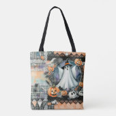 ハロウィンのお化けとカボチャ #1 トートバッグ (裏面)