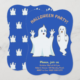 ハロウィンのお化けの招待状 招待状