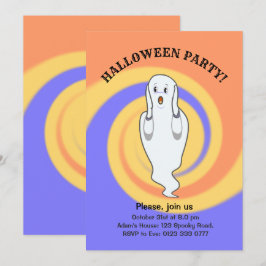 ハロウィンのお化けの招待状 招待状