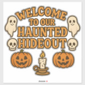 ハロウィンのお化けの隠れ家へようこそ シール (シート)