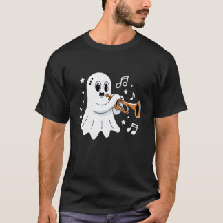 ハロウィンのお化けの音楽教師 楽器演奏 Tシャツ