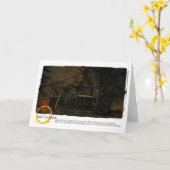 ハロウィンのお化け屋敷の写真 カード (黄色い花)