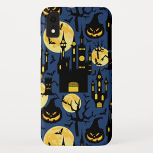 ハロウィンのお化け屋敷パターン iPhone XRケース