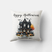 ハロウィンのお化け屋敷 クッション (裏面)