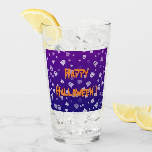ハロウィンのお化け タンブラーグラス (アイス正面)