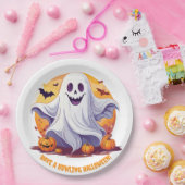 ハロウィンのお化け ペーパープレート (パーティー)