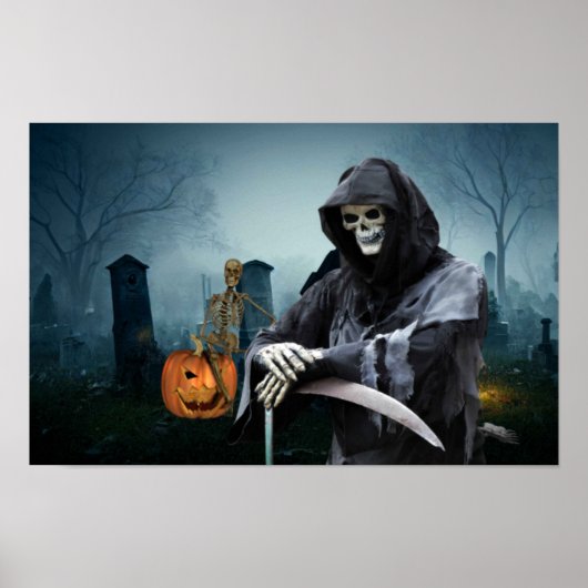 ハロウィンのお化け ポスター (正面)