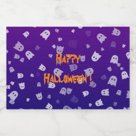 ハロウィンのお化け リキュールボトルラベル