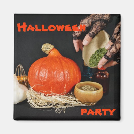 ハロウィンのお土産の準備 マグネット (正面)