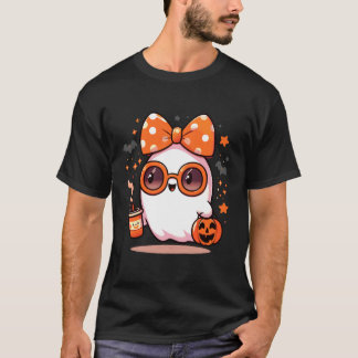 ハロウィンのお揃いコスプレにぴったり ブー アイスコーヒー スペシャル Tシャツ