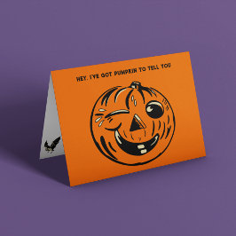 ハロウィンのお知らせにキュートなカボチャ カード