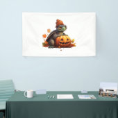 ハロウィンのお祝い - おもしろハロウィン定番Tシャツ 横断幕 (トレードショー)