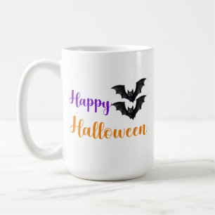ハロウィンのお祝い テキスト コウモリ キッズ パーティー 楽しみ 🎃 コーヒーマグカップ