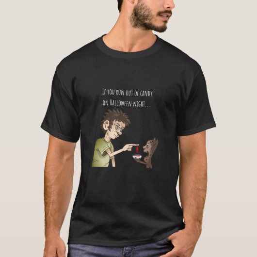 ハロウィンのお菓子がなくなった Tシャツ (正面)