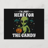 ハロウィンのお菓子だけが楽しみな宇宙人 シーズンポストカード (正面)
