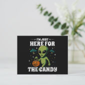 ハロウィンのお菓子だけが楽しみな宇宙人 シーズンポストカード (スタンド正面)